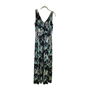 Nicole Miller New York NWT Dress Size L Sleeveless Tropical Maxi Empire Waist
